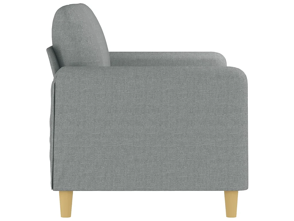 Canapé à 2 places Gris clair 120 cm Tissu