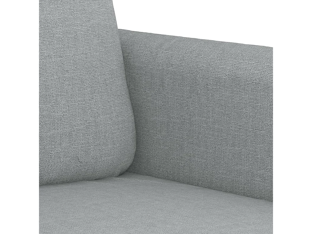 Canapé à 2 places Gris clair 120 cm Tissu