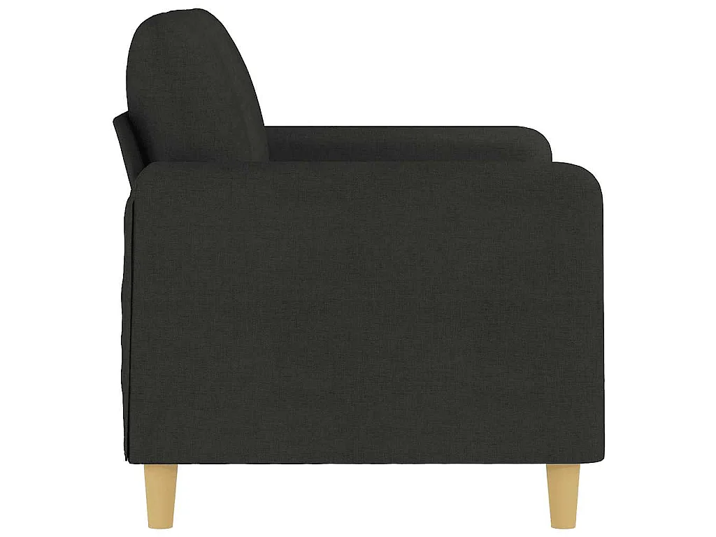 Canapé à 2 places Noir 120 cm Tissu