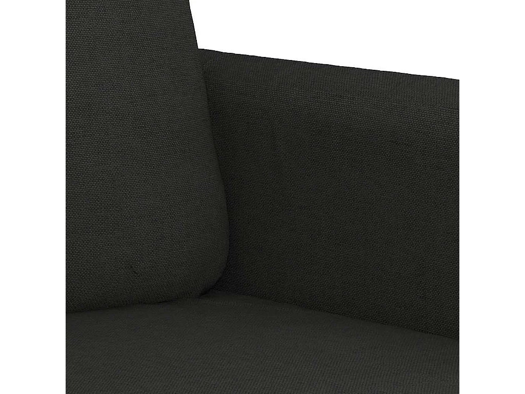 Canapé à 2 places Noir 120 cm Tissu