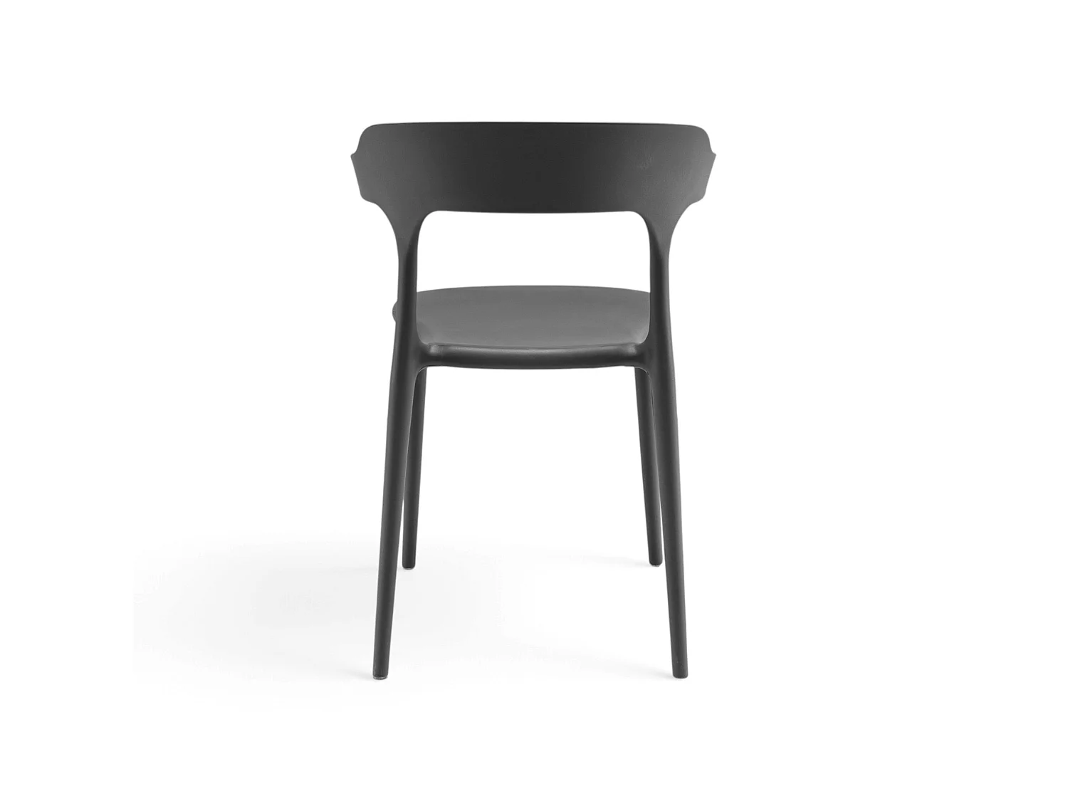 6er-Set Stühle aus grauem Polypropylen, stapelbar-LAVEZZI