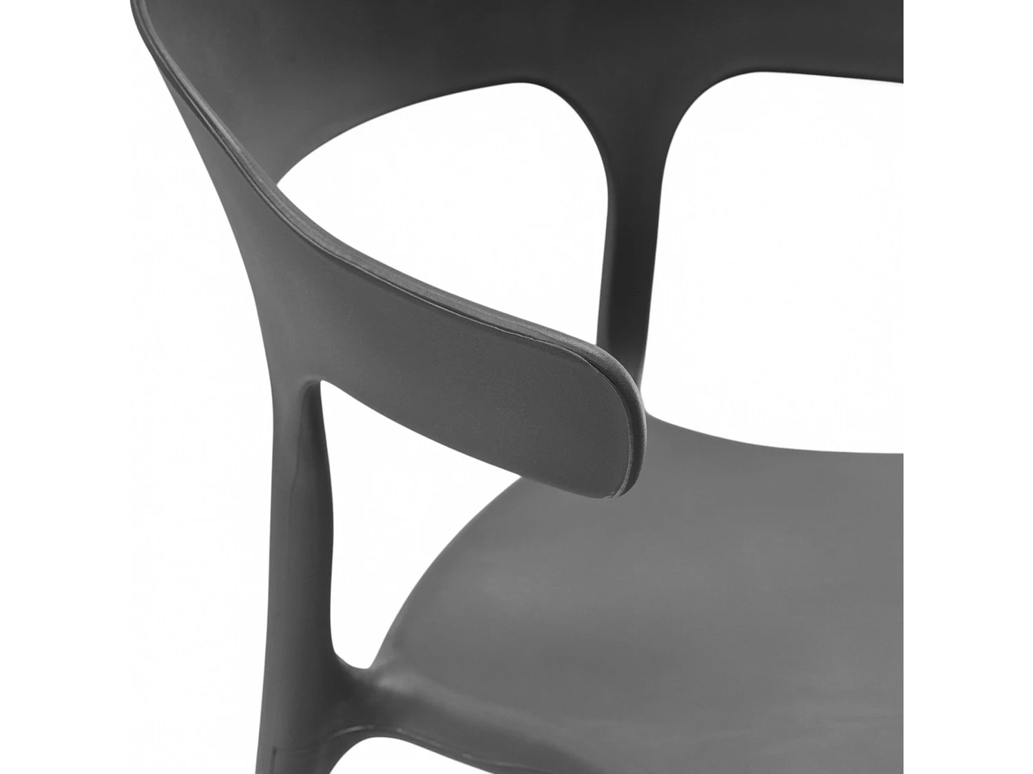 Set de 4 sillas de polipropileno gris, apilables-LAVEZZI