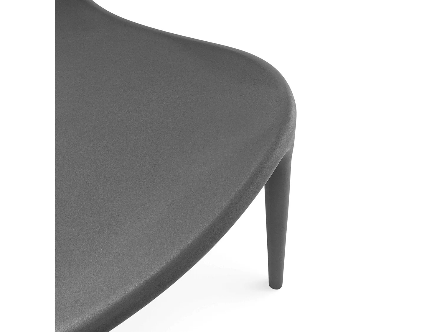 Set de 4 sillas de polipropileno gris, apilables-LAVEZZI