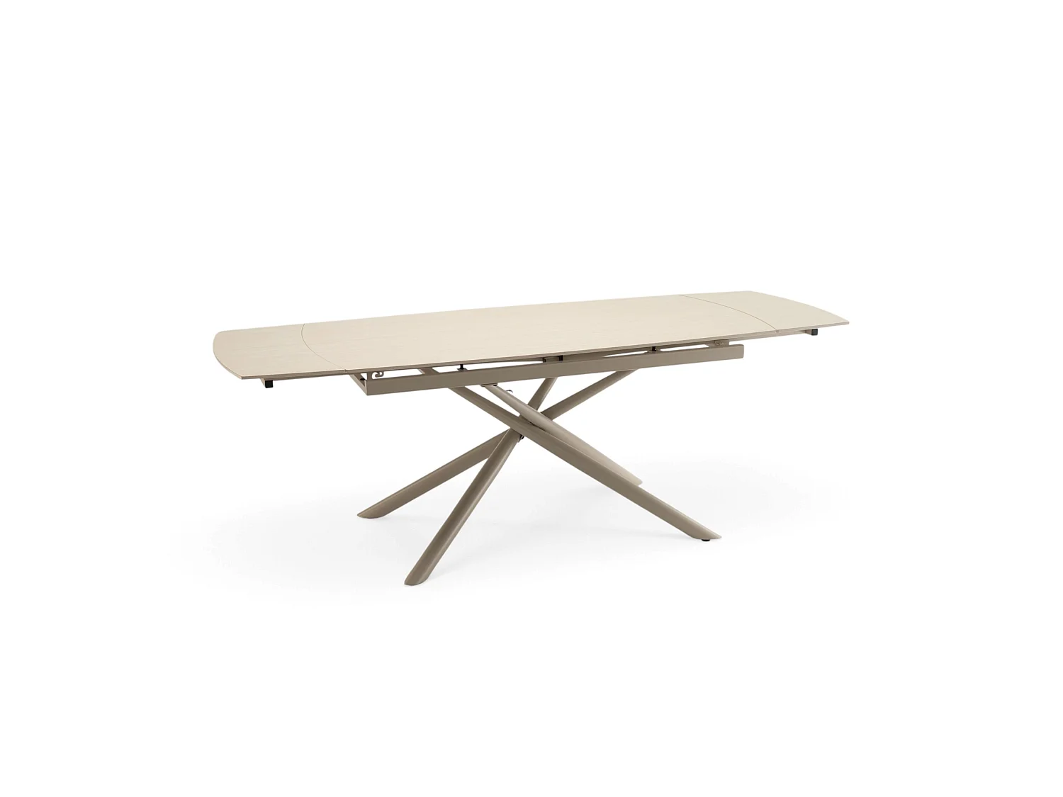 Stół ceramiczny, wykończenie trawertyn, rozkładany 160–220 × 80 cm – BONIFACIO