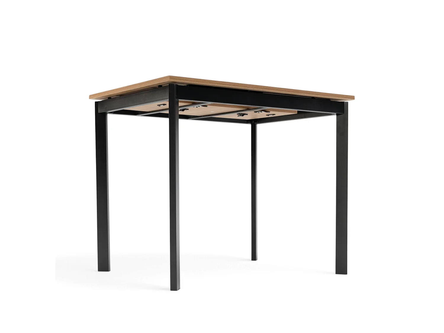 MDF-tafel met melamine-afwerking in verouderd eiken, uitschuifbaar 90-125 x 70 cm - TROPEA