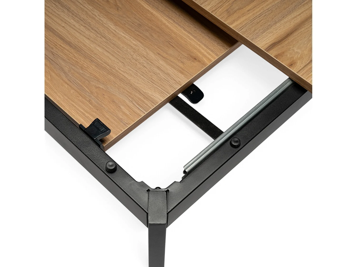MDF-tafel met melamine-afwerking in verouderd eiken, uitschuifbaar 90-125 x 70 cm - TROPEA