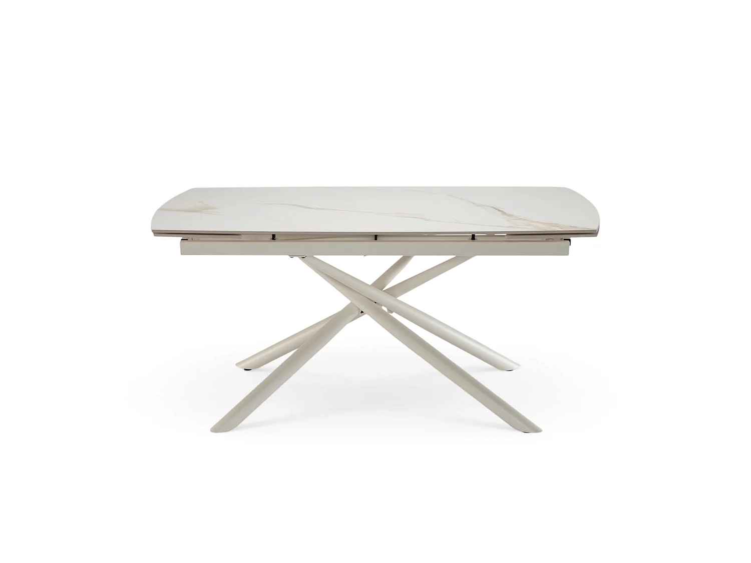 Ausziehbarer Keramiktisch in glänzender Calacatta-Oro-Ausführung 160‑220×80 cm-LAVEZZI