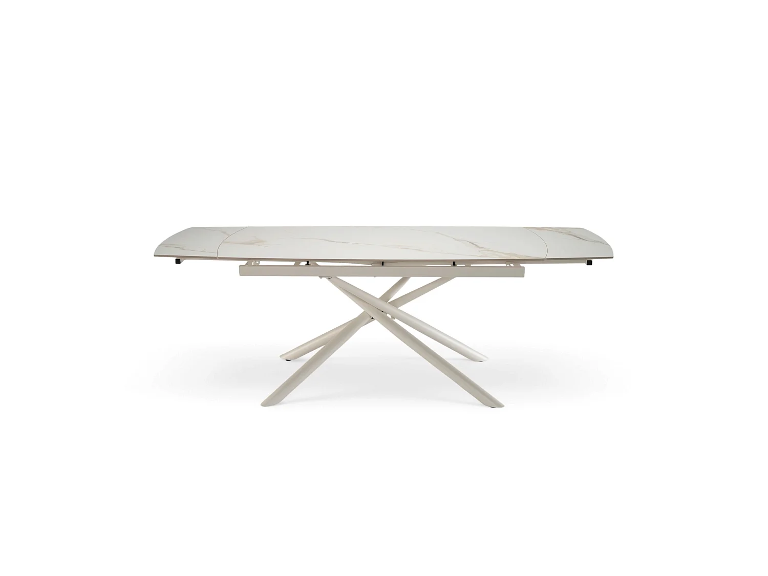 Ausziehbarer Keramiktisch in glänzender Calacatta-Oro-Ausführung 160‑220×80 cm-LAVEZZI