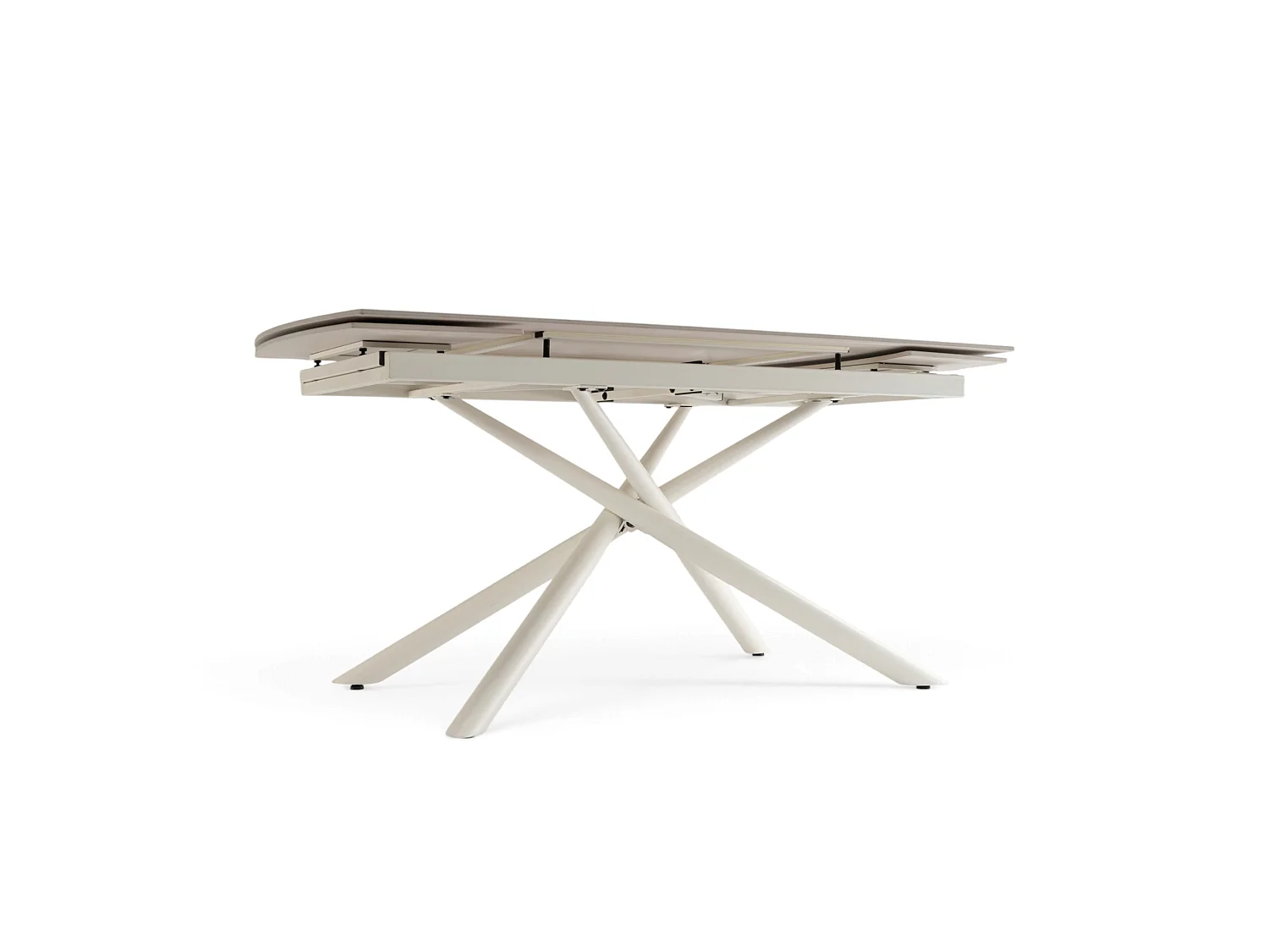 Ausziehbarer Keramiktisch in glänzender Calacatta-Oro-Ausführung 160‑220×80 cm-LAVEZZI