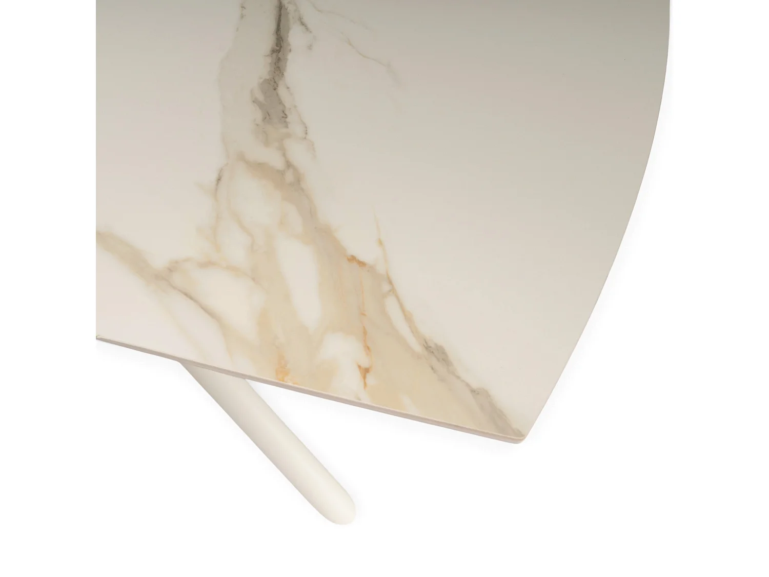 Ausziehbarer Keramiktisch in glänzender Calacatta-Oro-Ausführung 160‑220×80 cm-LAVEZZI