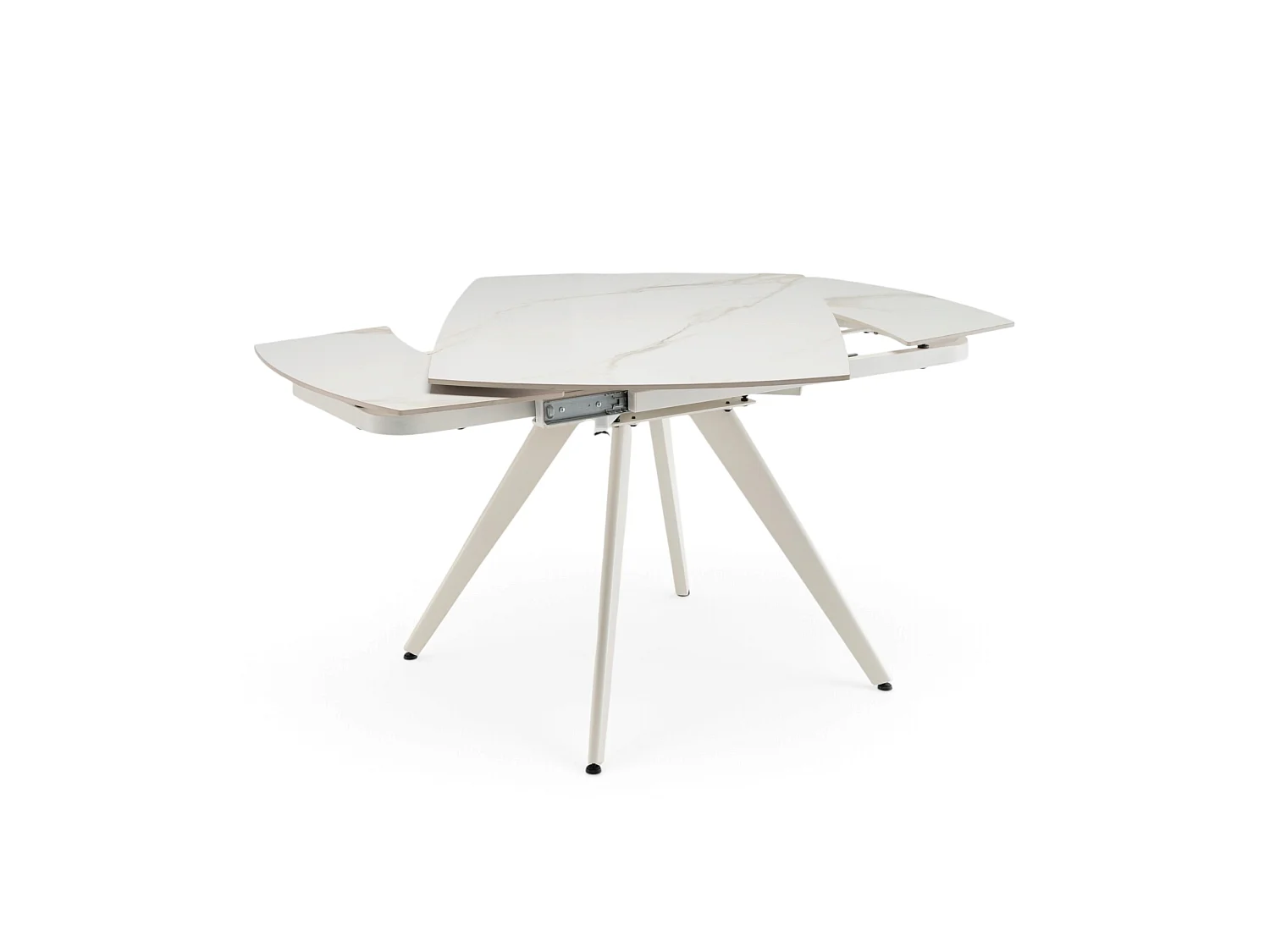 Ausziehbarer Keramiktisch in glänzender Calacatta-Oro-Ausführung, 120–180 × 80 cm-LAVEZZI