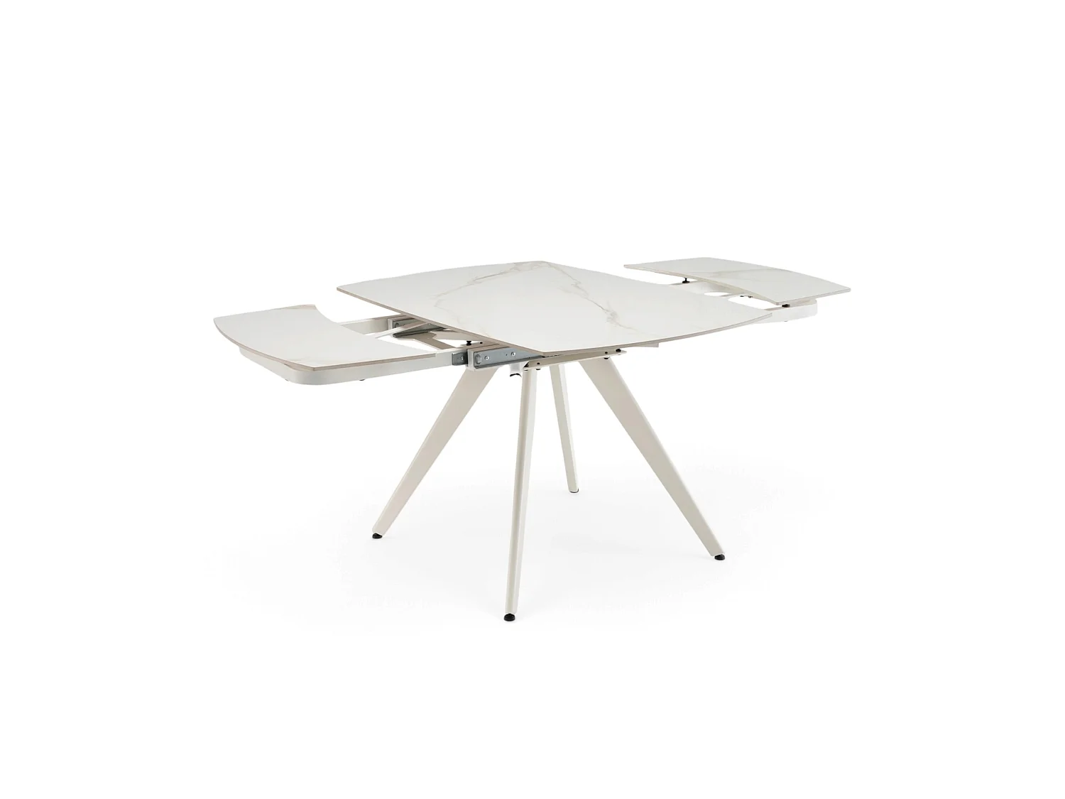 Ausziehbarer Keramiktisch in glänzender Calacatta-Oro-Ausführung, 120–180 × 80 cm-LAVEZZI