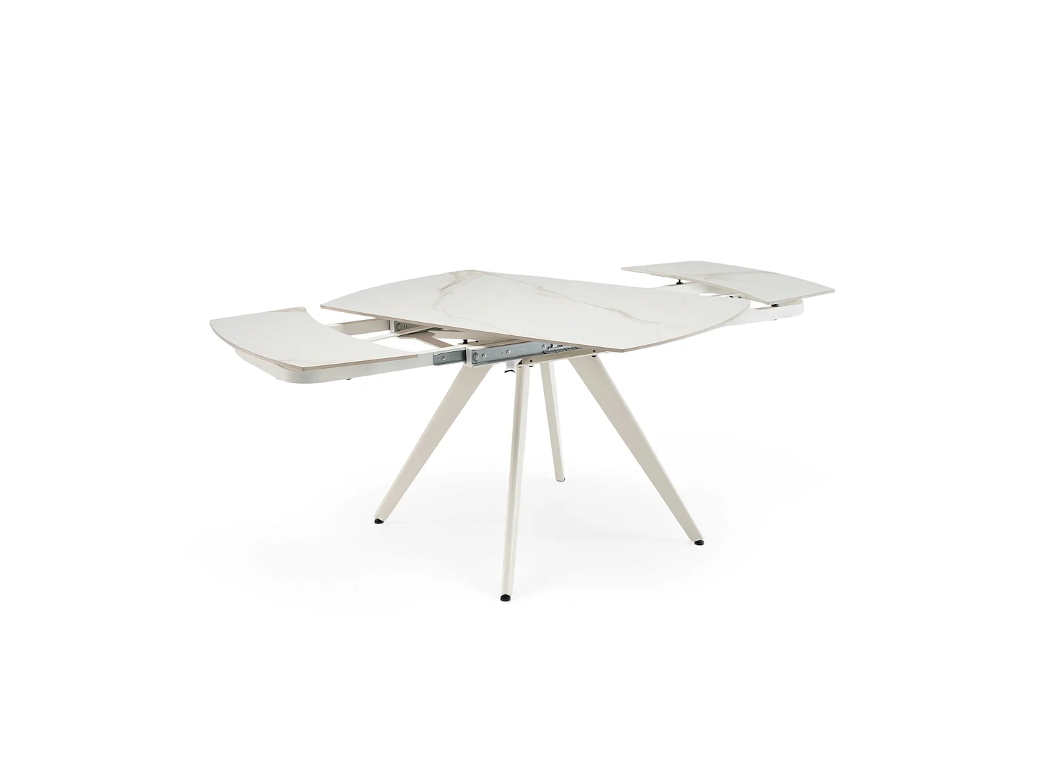 Ausziehbarer Keramiktisch in glänzender Calacatta-Oro-Ausführung, 120–180 × 80 cm-LAVEZZI