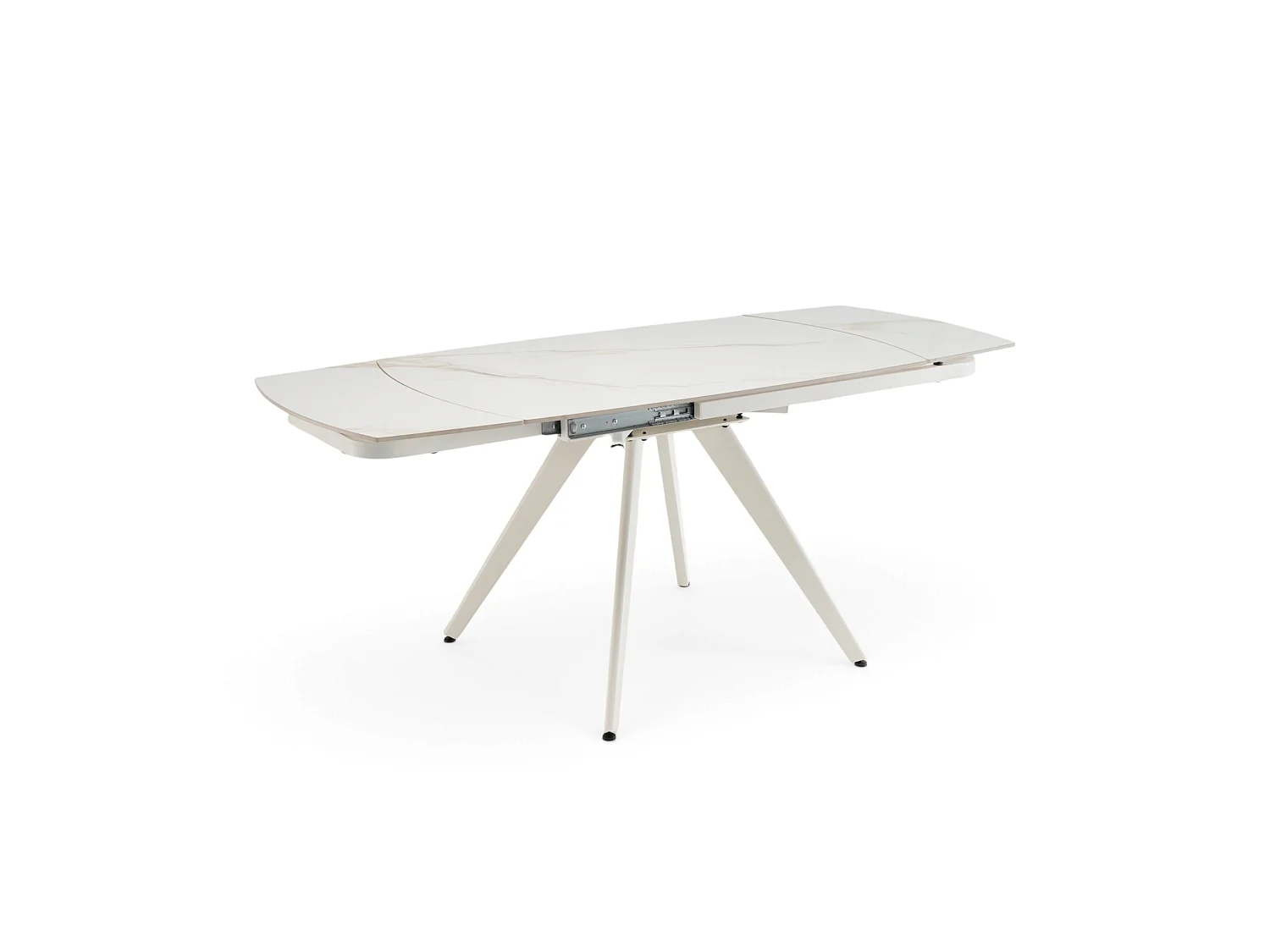 Ausziehbarer Keramiktisch in glänzender Calacatta-Oro-Ausführung, 120–180 × 80 cm-LAVEZZI