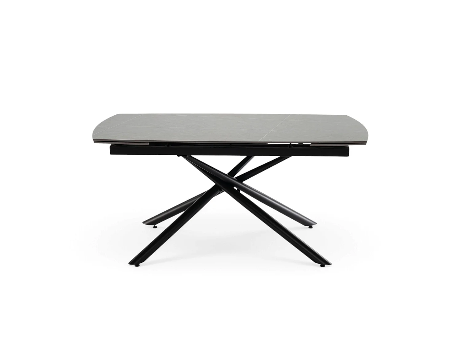Keramische tafel, grijze steenafwerking, uitschuifbaar 160-220 × 80 cm - BONIFACIO