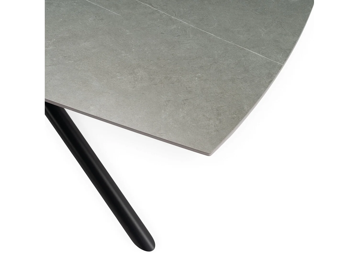 Keramische tafel, grijze steenafwerking, uitschuifbaar 160-220 × 80 cm - BONIFACIO