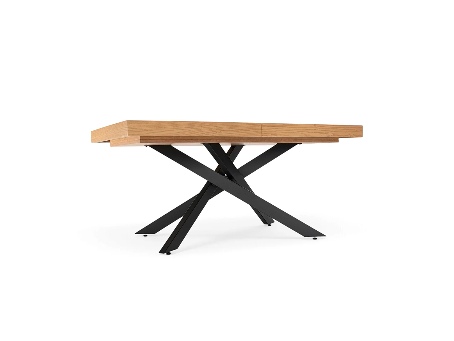 Uitschuifbare tafel van eikenfineer, 160-240 × 90 cm – FORTE DEI MARMI