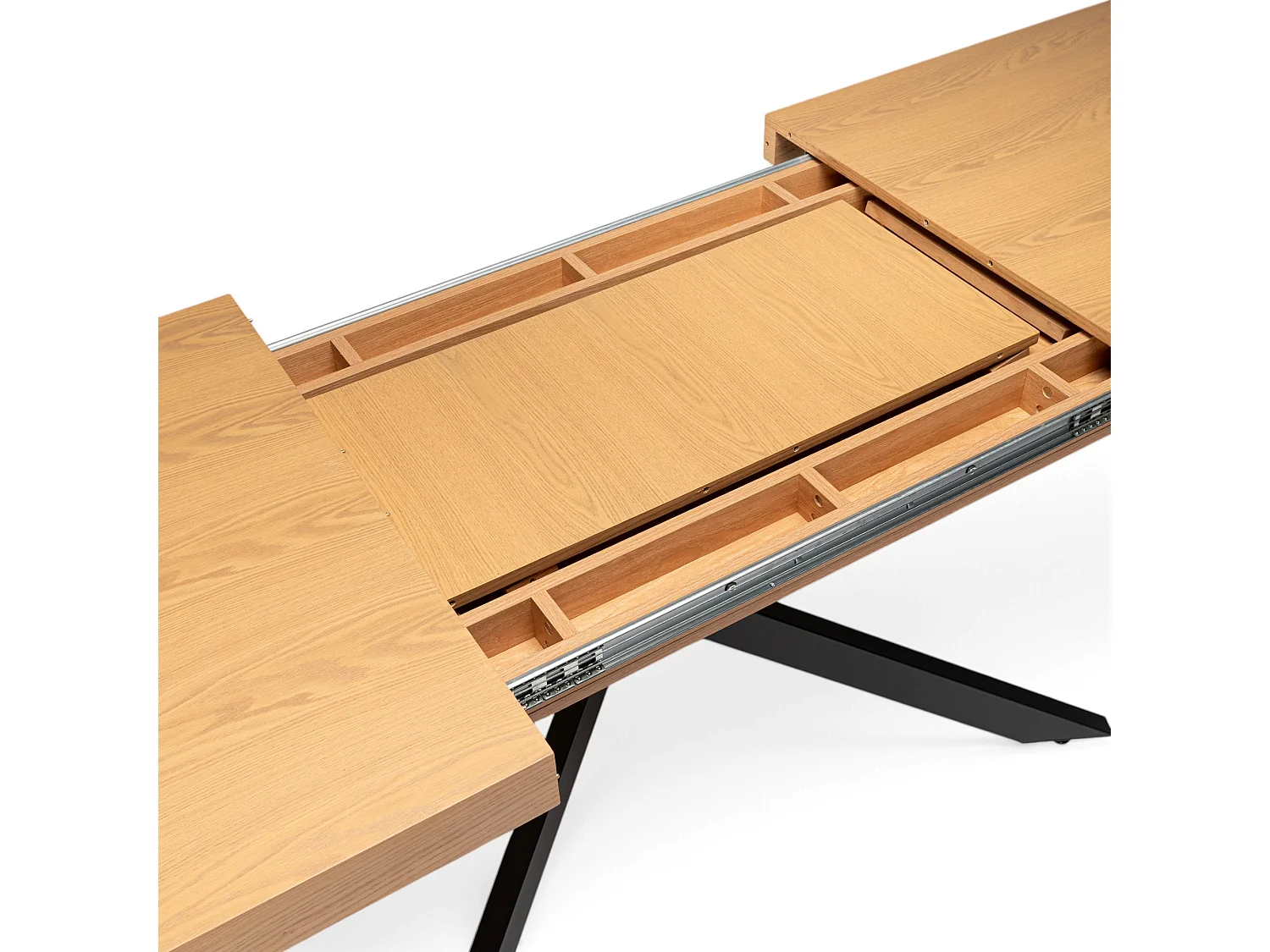 Uitschuifbare tafel van eikenfineer, 160-240 × 90 cm – FORTE DEI MARMI