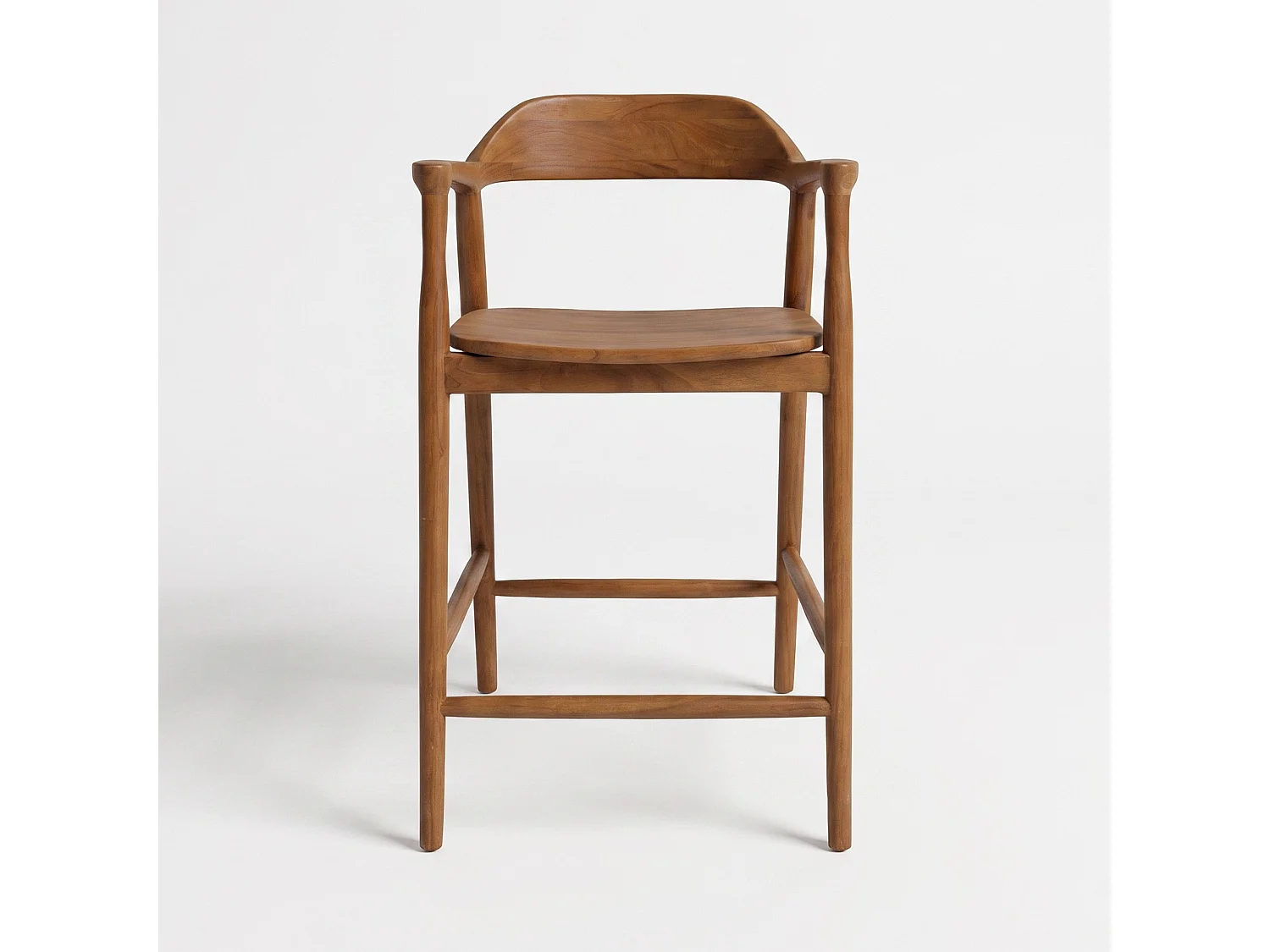 Sedia per isola centrale in legno di teak massello 66,5 cm - Céline