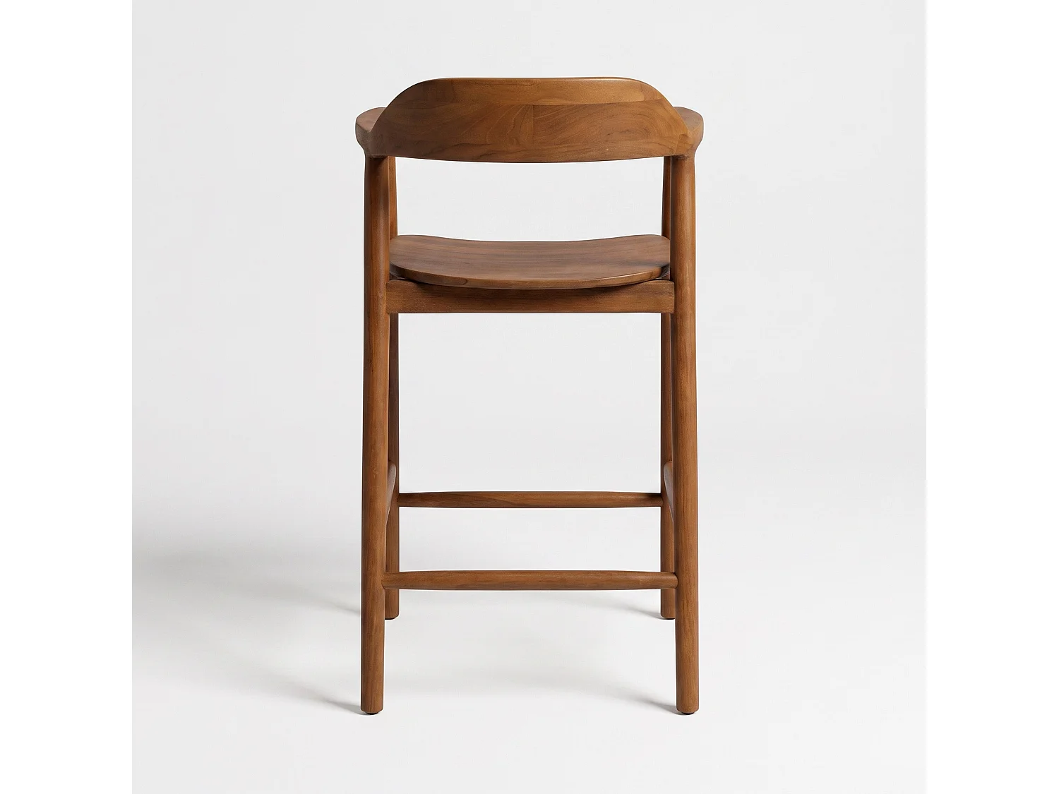 Sedia per isola centrale in legno di teak massello 66,5 cm - Céline