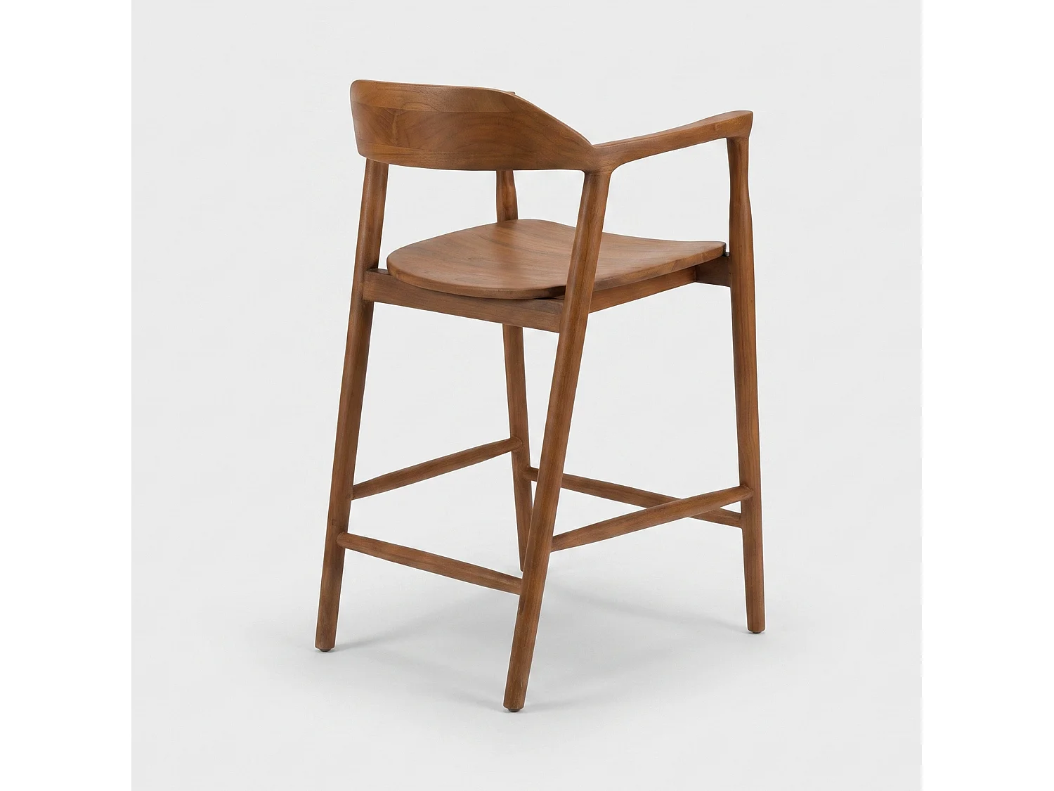 Sedia per isola centrale in legno di teak massello 66,5 cm - Céline