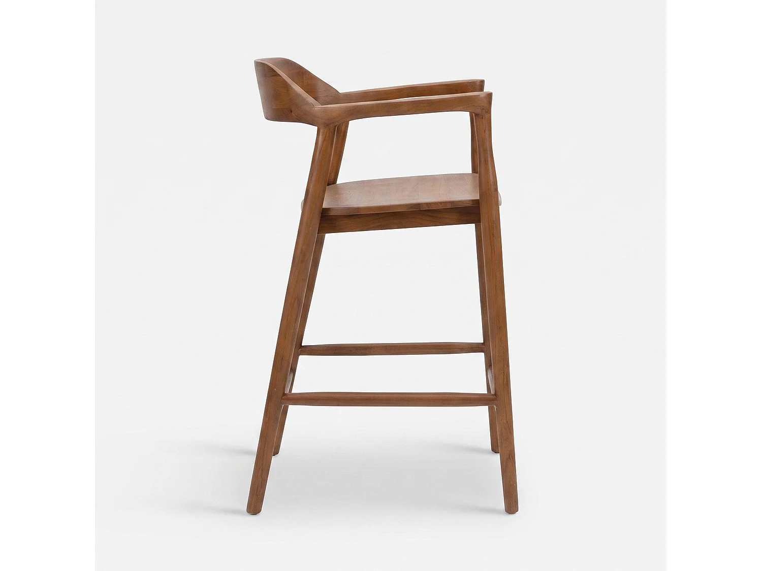 Sedia per isola centrale in legno di teak massello 66,5 cm - Céline