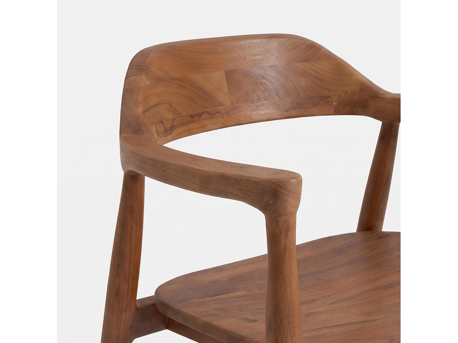 Sedia per isola centrale in legno di teak massello 66,5 cm - Céline