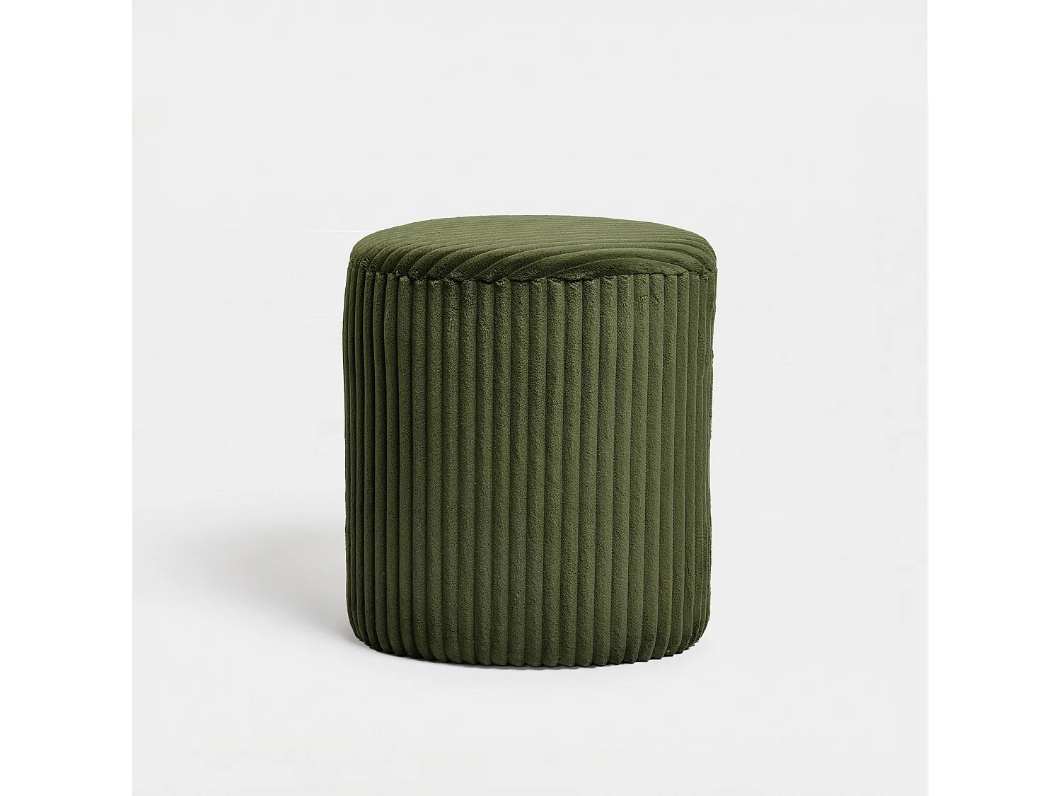 Puf triangular de pana verde caqui - Emmy