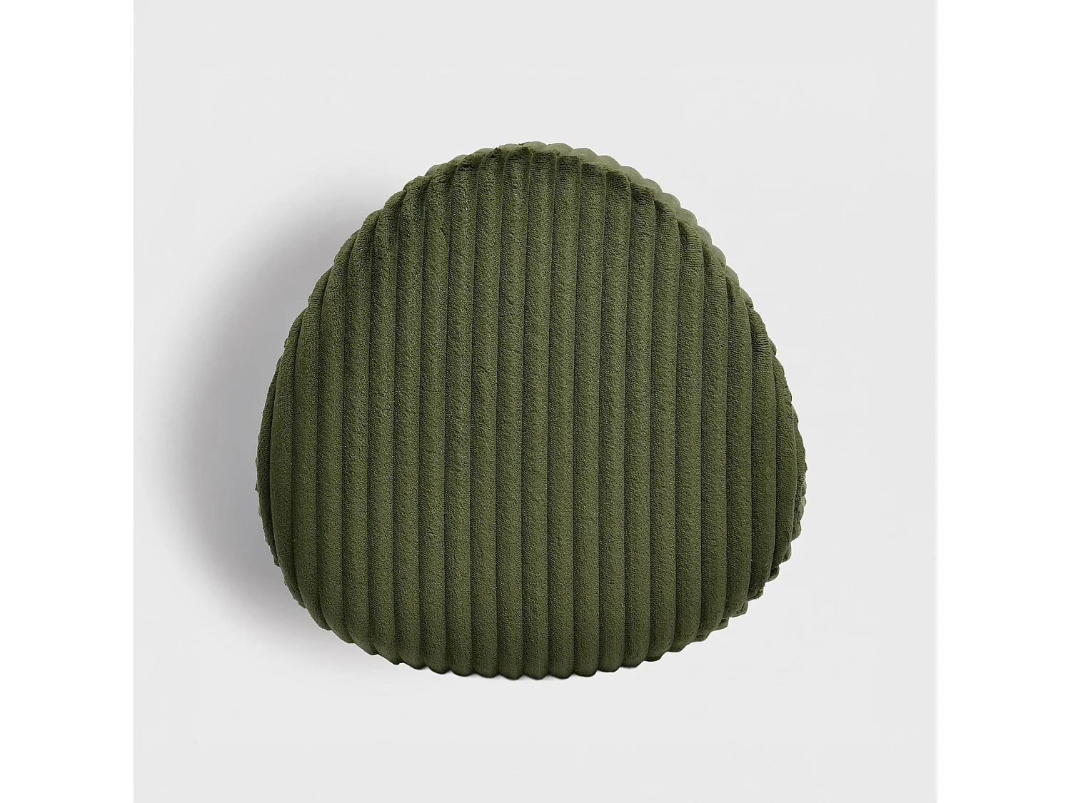 Puf triangular de pana verde caqui - Emmy