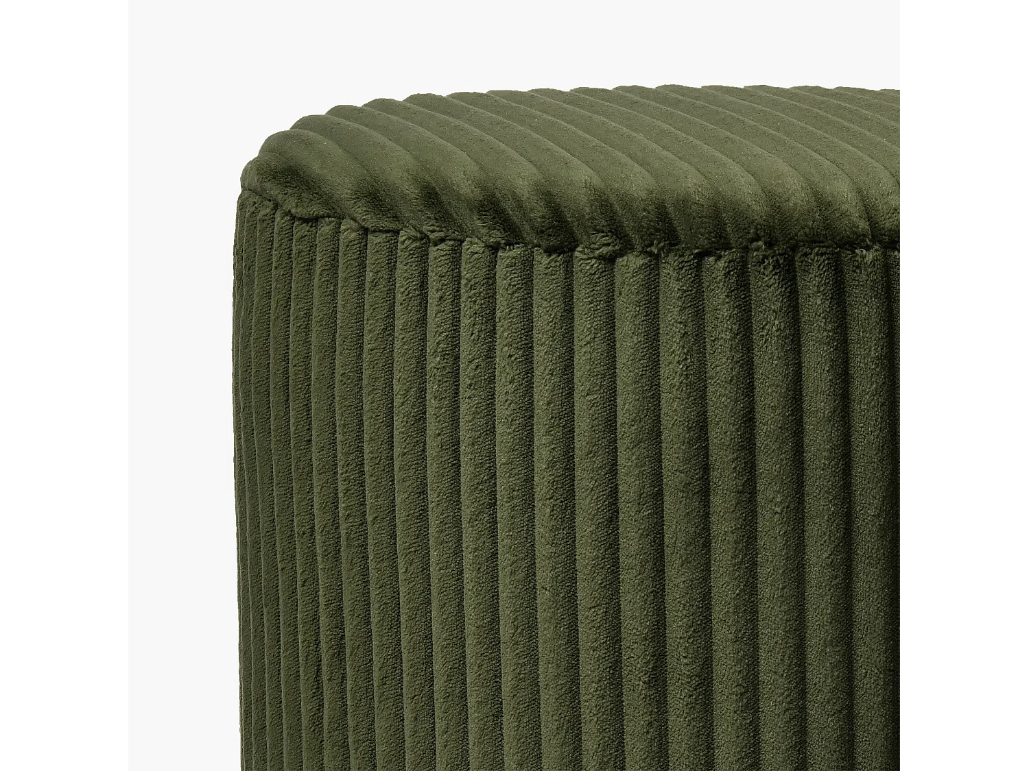 Puf triangular de pana verde caqui - Emmy