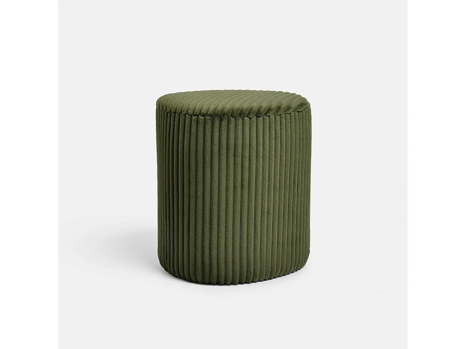 Puf triangular de pana verde caqui - Emmy