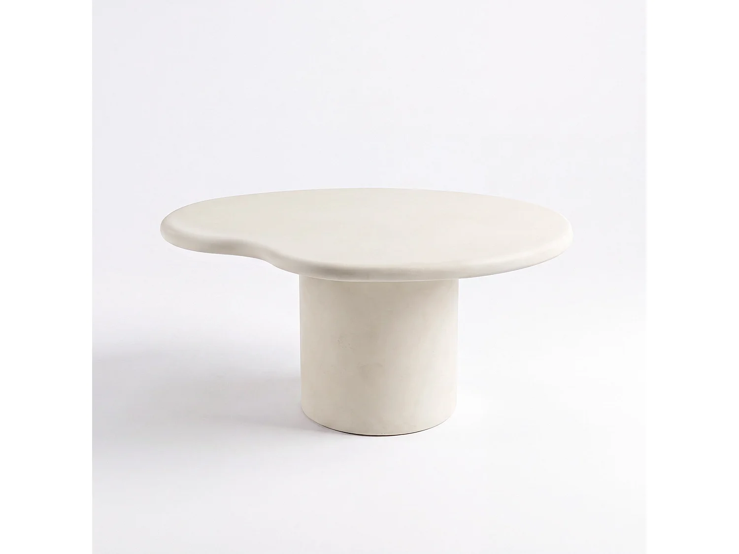 Mesa centro orgánica cruda, fibra de arcilla efecto hormigón 87 cm - Anafi