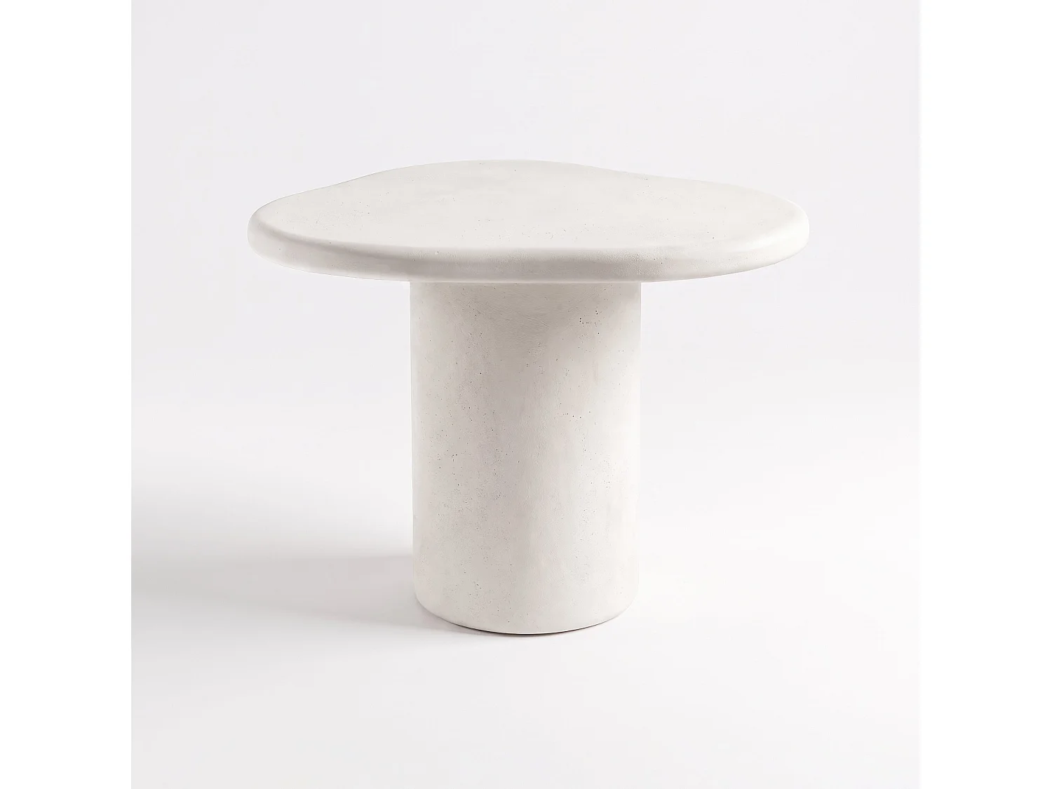 Mesa centro orgánica crudo, fibra de arcilla efecto hormigón 60 cm - Symi