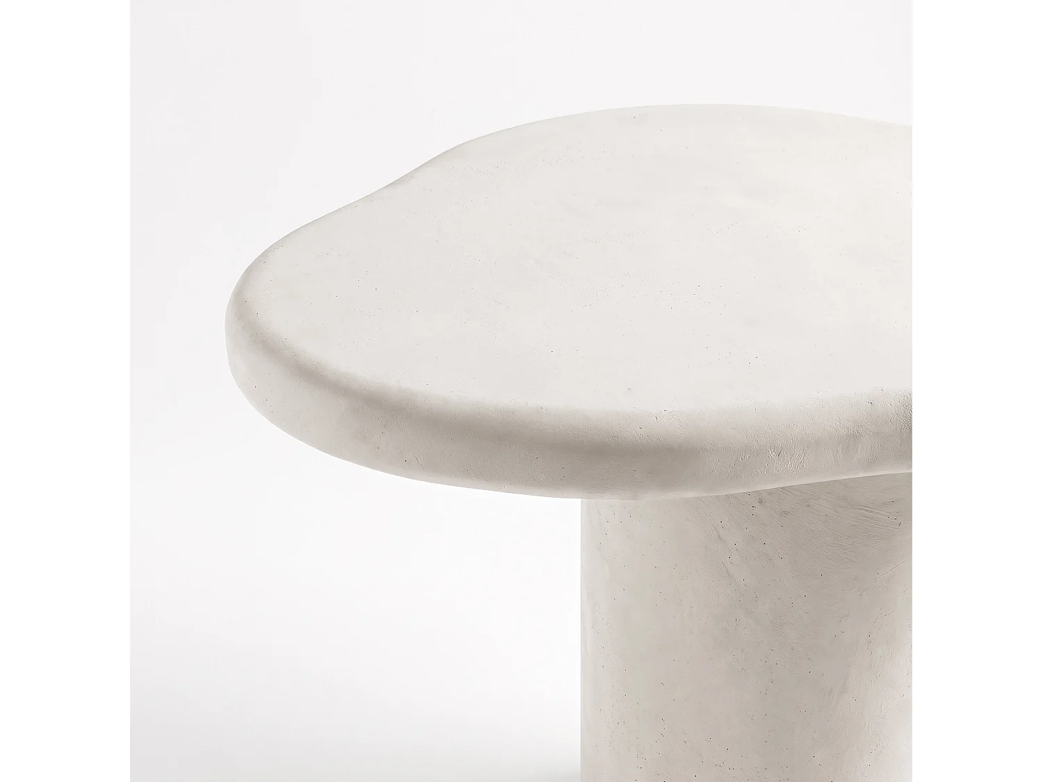 Mesa centro orgánica crudo, fibra de arcilla efecto hormigón 60 cm - Symi