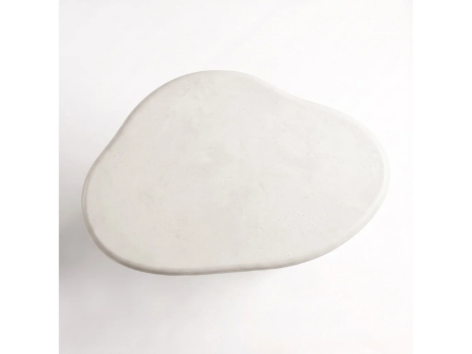 Mesa centro orgánica crudo, fibra de arcilla efecto hormigón 60 cm - Symi