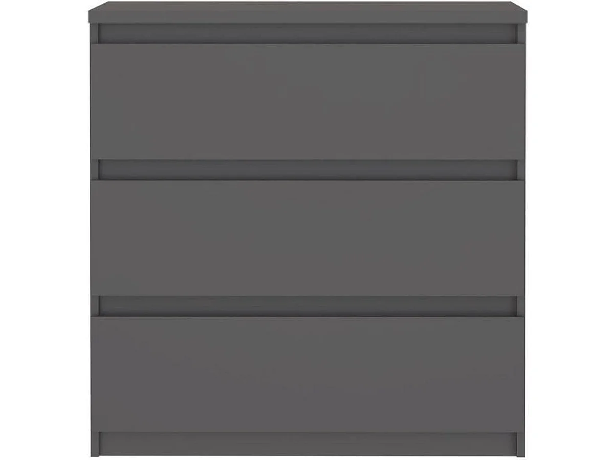 Compact Antraciet 3-Lade CHELSEA Ladekast, 77,2 x 42,2 x 79,9 cm