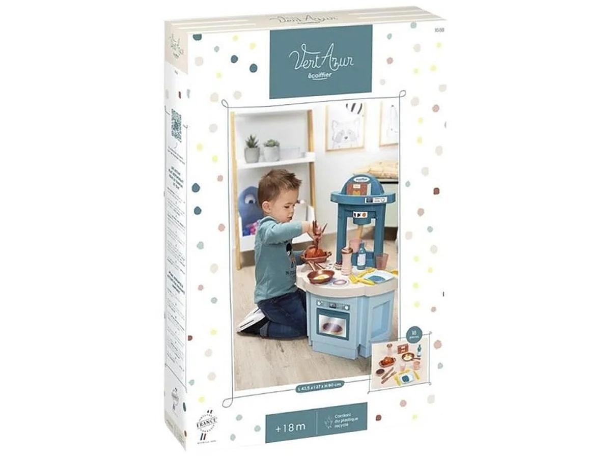 Ecoiffier Ma 1ère Cuisine Vert Azur - Cuisine dînette pour enfant dès 18 mois
