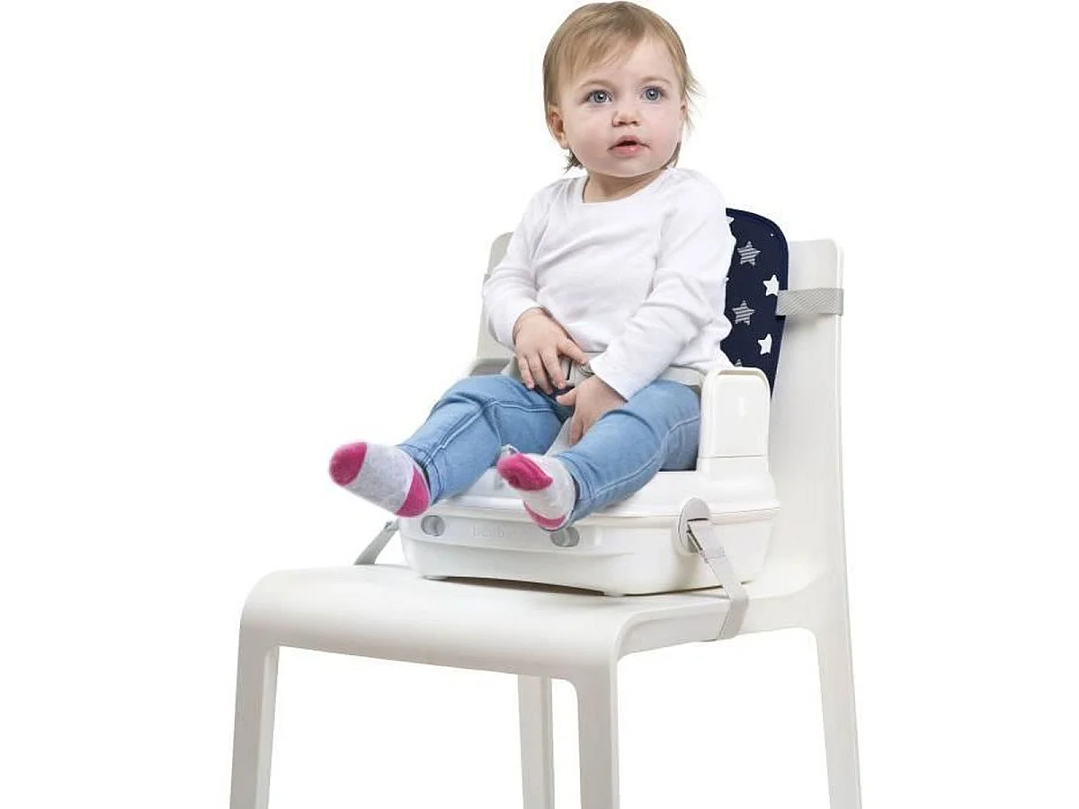 BENBAT Siège d'appoint bébé portable pliable avec harnais de sécurité réglable, bleu