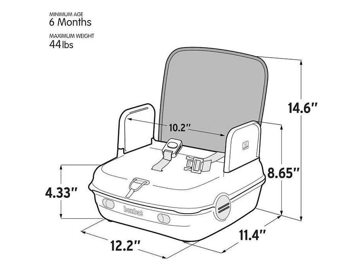 BENBAT Siège d'appoint bébé portable pliable avec harnais de sécurité réglable, bleu