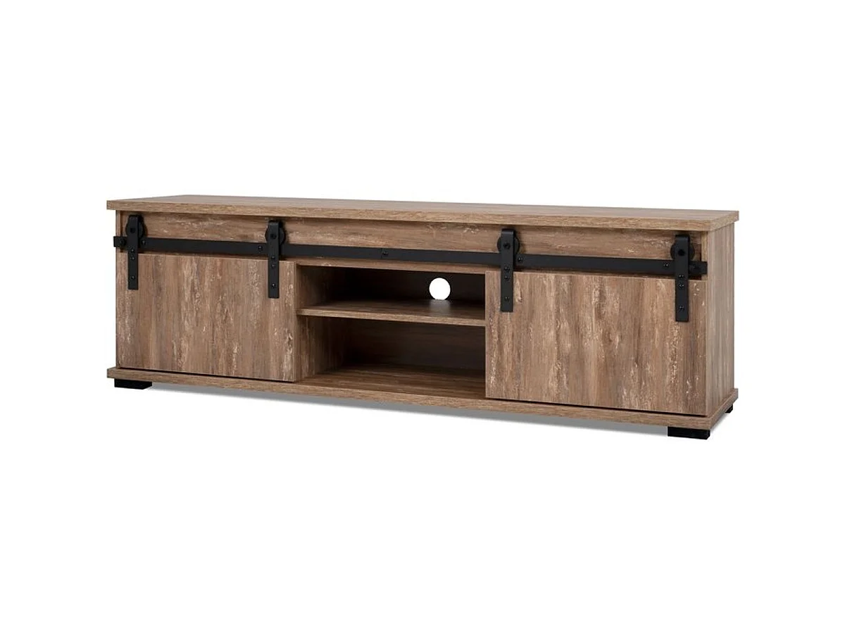 Finori Marrakesch - Meuble TV bas 160 cm décor Chêne Valhalla