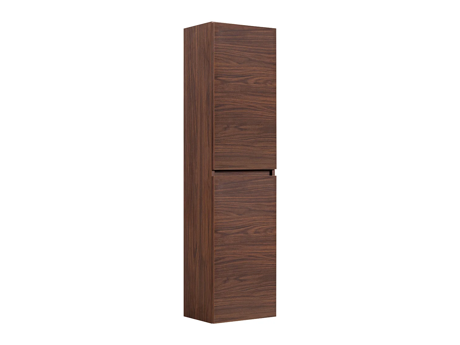 Wandhängender Badezimmerschrank, Farbe: Eiche Walnuss, 136 x 27 x 35 cm