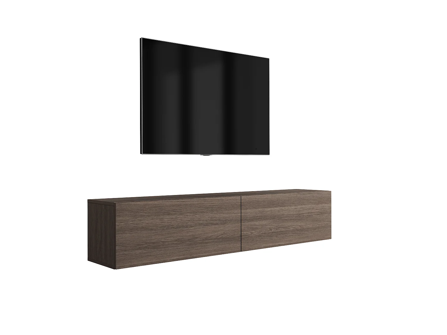 Meuble TV suspendu, Chêne Dunin, 170 x 32 x 34 cm