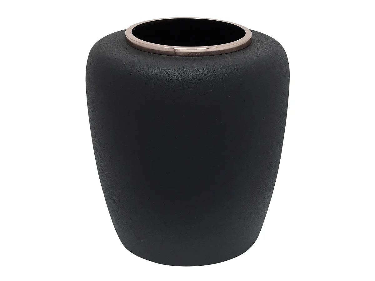 Vase Déco en Métal "Art Deco" 35cm Noir