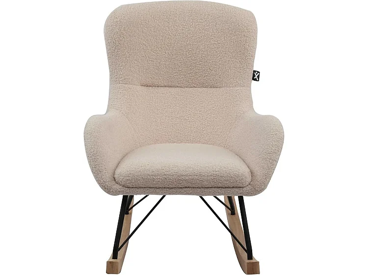 Fauteuil à Bascule Bouclette "Rocky" 68cm Anthracite