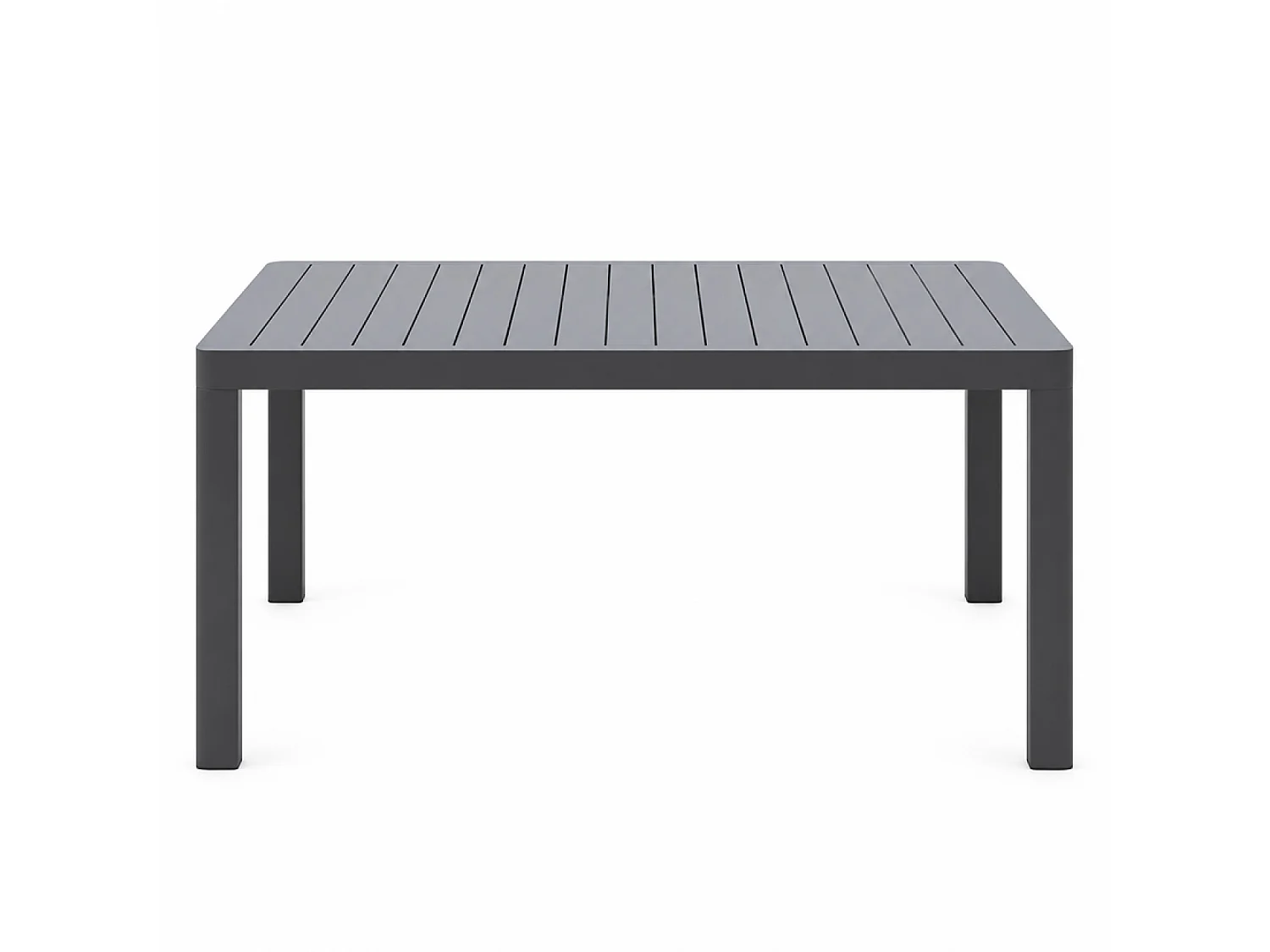 Uitschuifbare aluminium tuinset voor 6 tot 8 personen Donkergrijs FLORENCIA