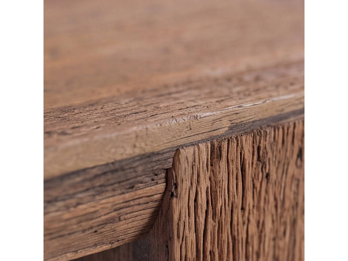 Table basse carrée en bois recyclé Capucine