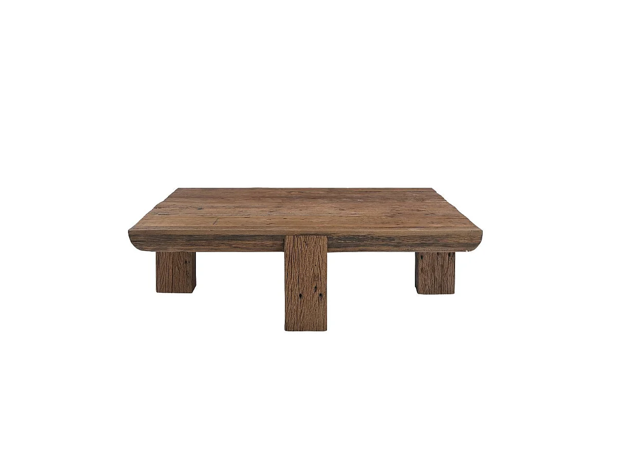 Table basse carrée en bois recyclé Capucine