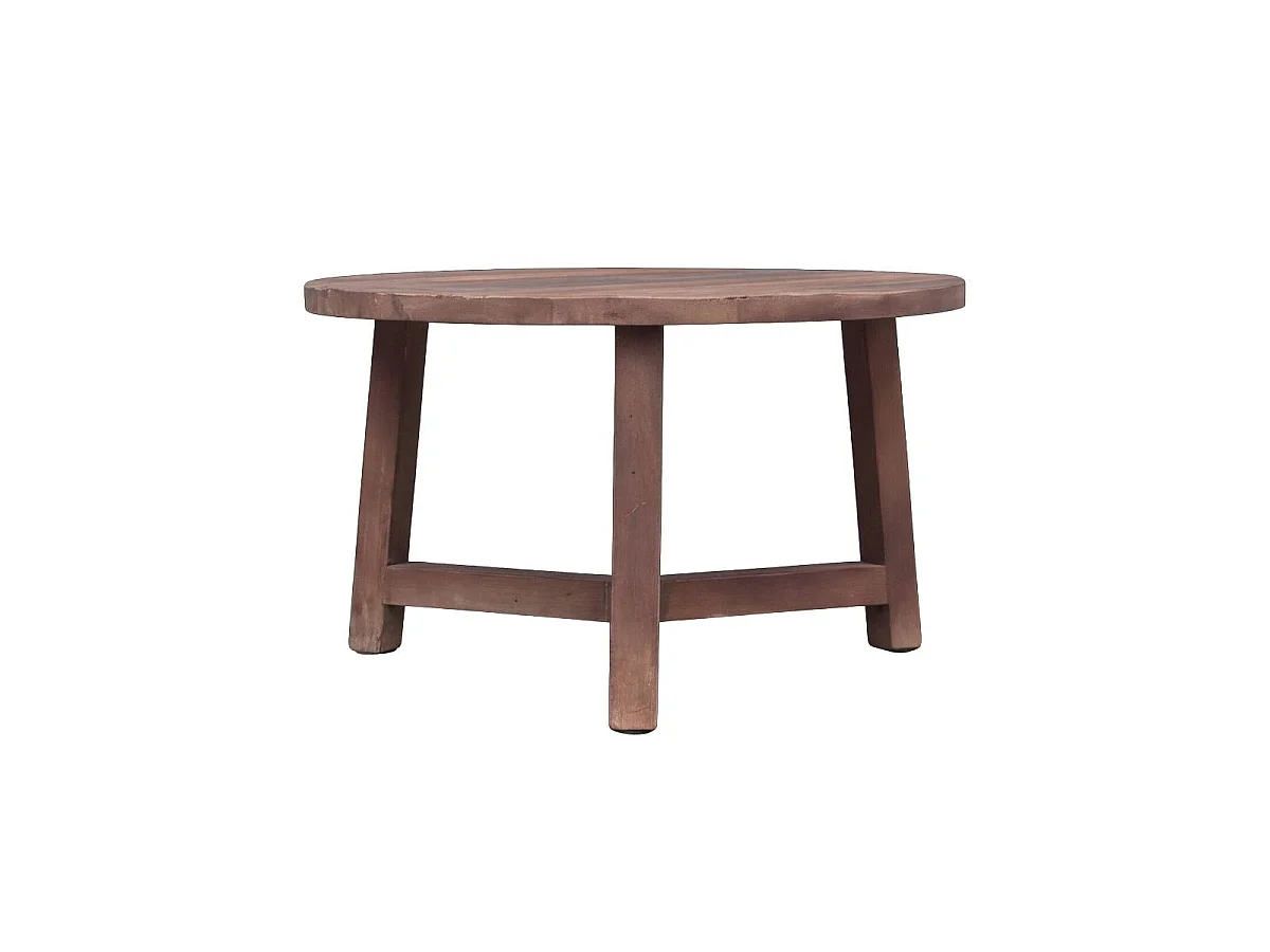 Table basse ronde en bois recyclé Indra