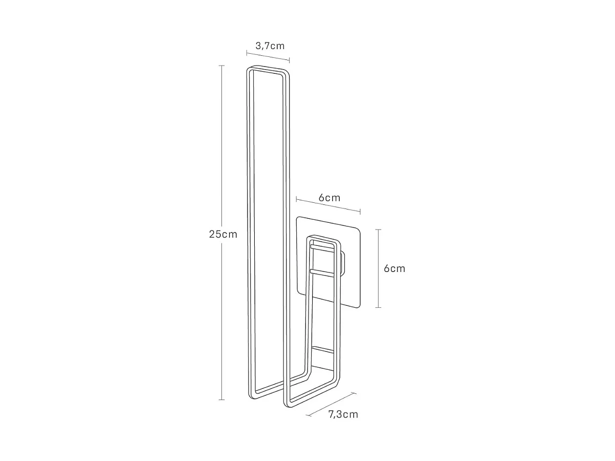 Porte papier toilettes avec ventouse - H25 cm