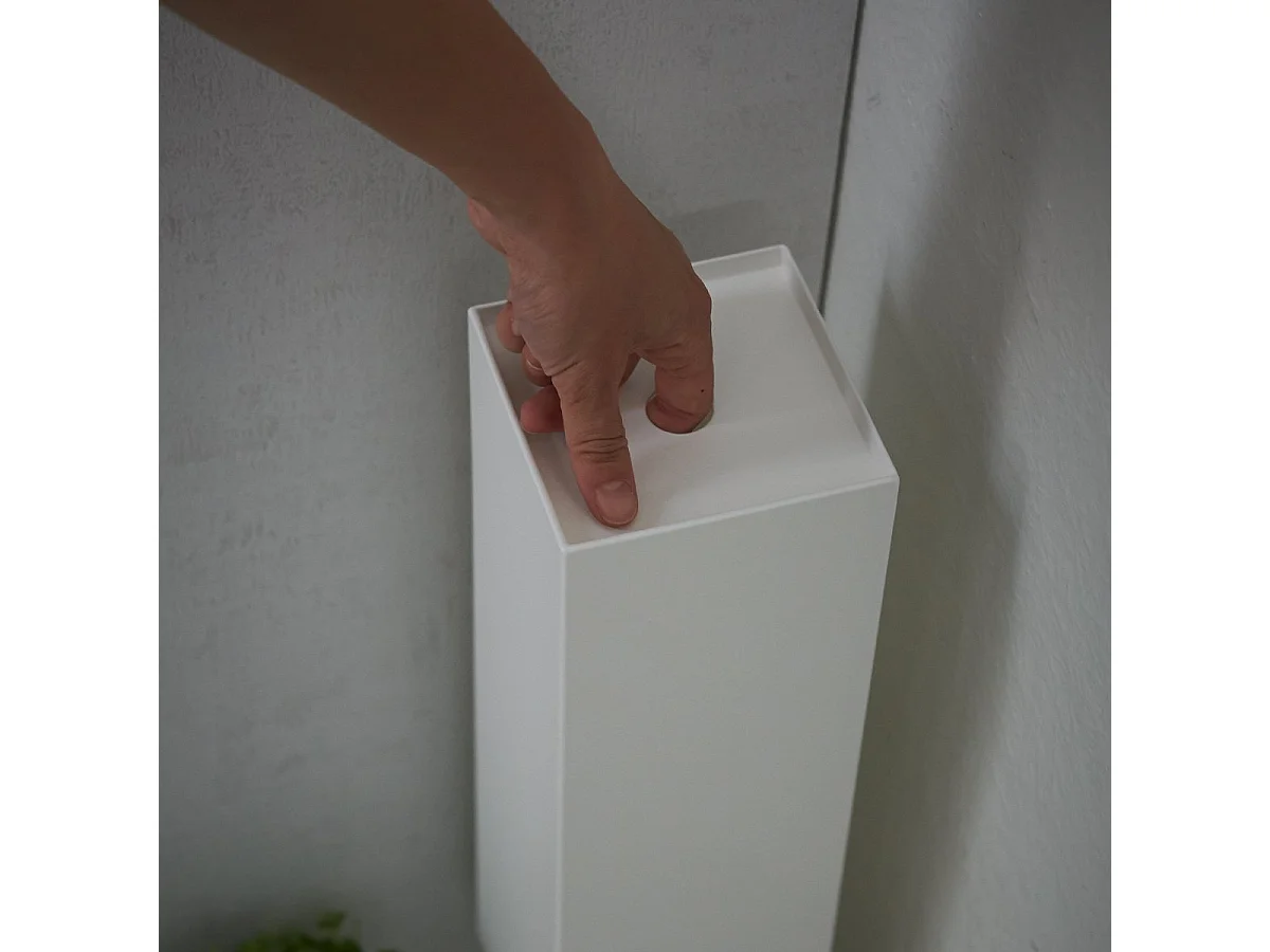 Portarrollos de papel higiénico de metal - H38,5 cm, Capacidad para 3 Rollos, Blanco o Negro, Almacenamiento Oculto
